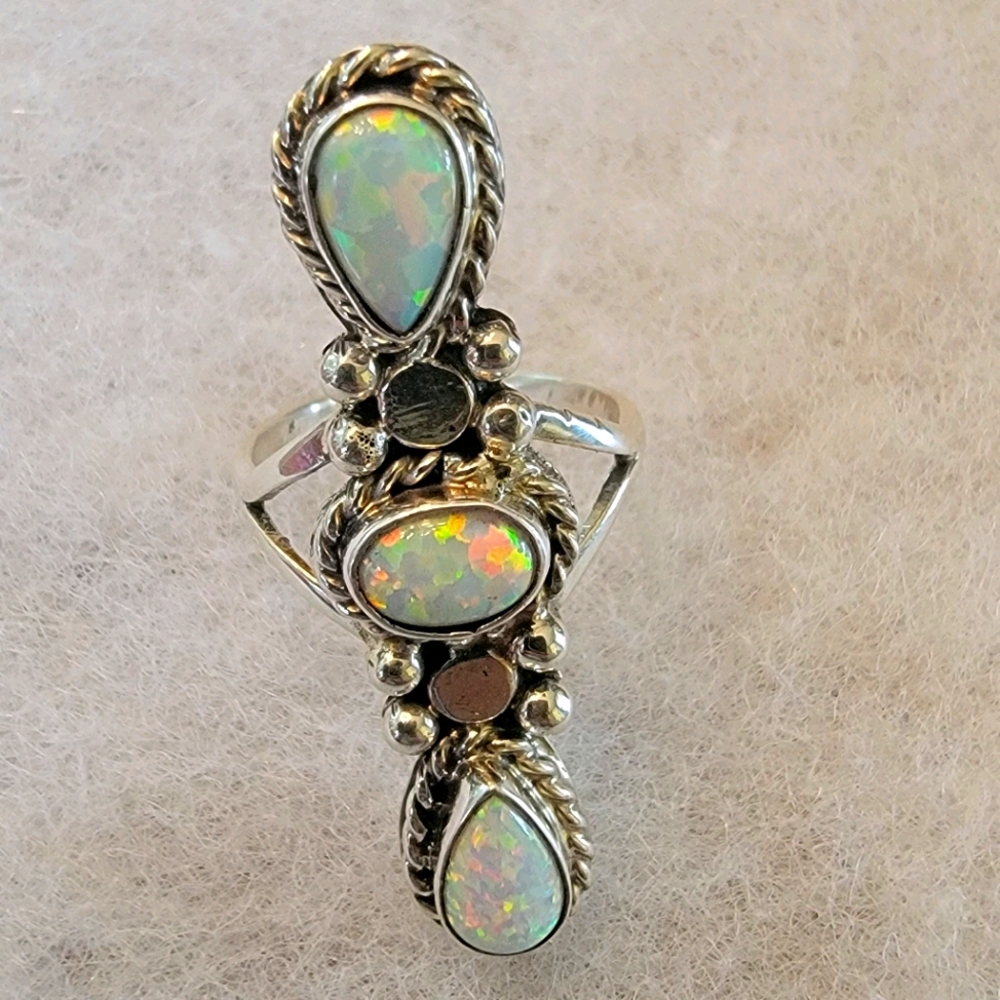 White Opal Ring - image 1